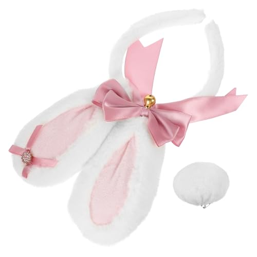 VALICLUD 1 Satz Plüsch Rabbit Tail Set mit Hasenohren Haarband und Schleife Teiliges Kostümzubehör für Cosplay Geburtstagsfeiern und Festlichkeiten Bequem und Auffällig VALICLUD 1 Satz Plüsch Rabbit Tail Set mit Hasenohren Haarband und Schleife Teiliges Kostümzubehör für Cosplay Geburtstagsfeiern und Festlichkeiten Bequem und Auffällig von VALICLUD