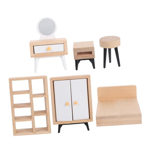 VALICLUD 1 Satz Teiliges Schlafzimmer Zubehör mit Bett Kleiderschrank und Tisch Kreatives für Hochwertige Verarbeitung und Realistische Details VALICLUD 1 Satz Teiliges Schlafzimmer Zubehör mit Bett Kleiderschrank und Tisch Kreatives für Hochwertige Verarbeitung und Realistische Details von VALICLUD