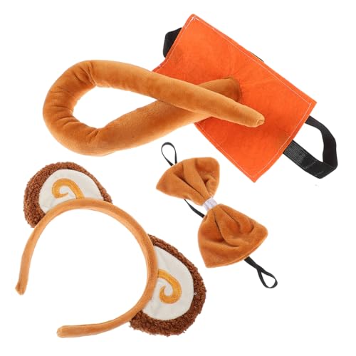 VALICLUD 1 Satz Verkleide Requisiten Affenkostüm Fuchsohren Ohren Hautpflege-stirnband Bärenkostüm Haarschmuck Für Party Dekoratives Stirnband Tierkostüm Brown Plüsch von VALICLUD