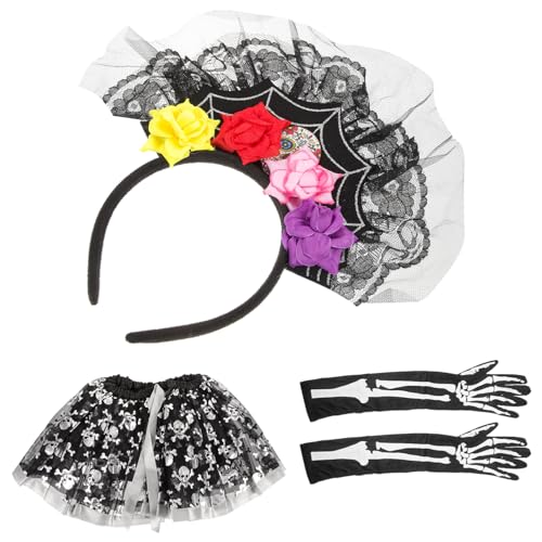 VALICLUD 1 Satz Web-Shooter Kostüm für kleines Mädchen Maske halloween haarreif halloween headband halloween outfit Halloween-Spinnennetz-Stirnband Tutu-Rock für kleine Mädchen Stoff von VALICLUD