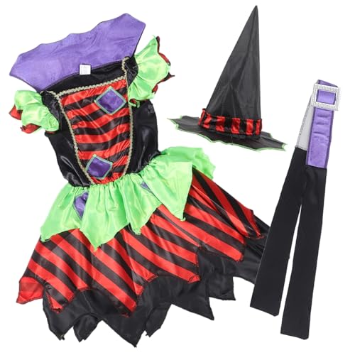 VALICLUD 1 Satz kleiner Hexenbesen Kleid Mädchendekoration Hexerei Teufelsrock Gothic Vampirrock Hexen-Outfit Hexenkostüm Hexenoutfit für Party Gefälligkeiten Polyester von VALICLUD