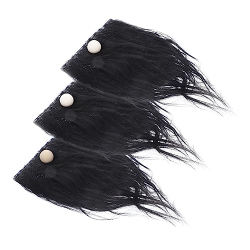 VALICLUD 1 Satz künstliche gefälschte Zwergbärte Dekoration Weihnachten türdeko Weihnachten raumdeko Milchbart künstliche Korsage GNOME basteln Bart künstliches Material Baumwolle Black von VALICLUD