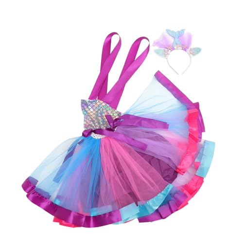 VALICLUD 1 Satz meerjungfrau geburtstagsdekoration Mädchen Brautjungfer Rosa Tutu-Rock für Frauen Kostüme kleid Party-Meerjungfrau-Kostüm Party-Meerjungfrauen-Anziehrock Polyester von VALICLUD