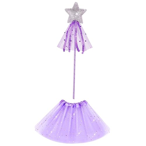 VALICLUD 1 Satz prinzessin anzug Zauberstäbe Feenkostüm verkleiden Kinderkleidung Feenstab princess dresses for Feenkleid kleinkind tutu Feenkostüm für kleine Mädchen Abs Lavender von VALICLUD