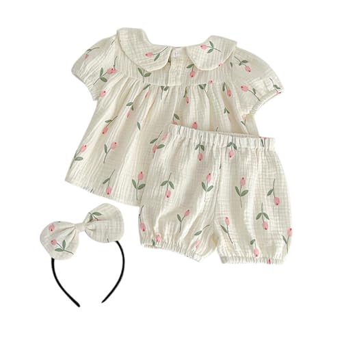 VALICLUD Outfits Für Neugeborene Mädchen – Kurzarm-krabbelset Aus Babykleidung Design Atmungsaktive Baumwolle VALICLUD Outfits Für Neugeborene Mädchen – Kurzarm-krabbelset Aus Babykleidung Design Atmungsaktive Baumwolle von VALICLUD