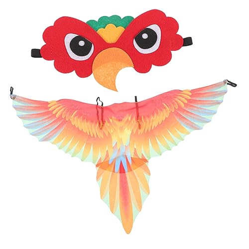 VALICLUD 1 Satz von Papageienflügel-Kostüm gefiedert Kinderkostüme Feenflügel Zubehör halloweenkostüme für halloween kleider für Papageienmaske Vogel-Stirnband Tuch von VALICLUD