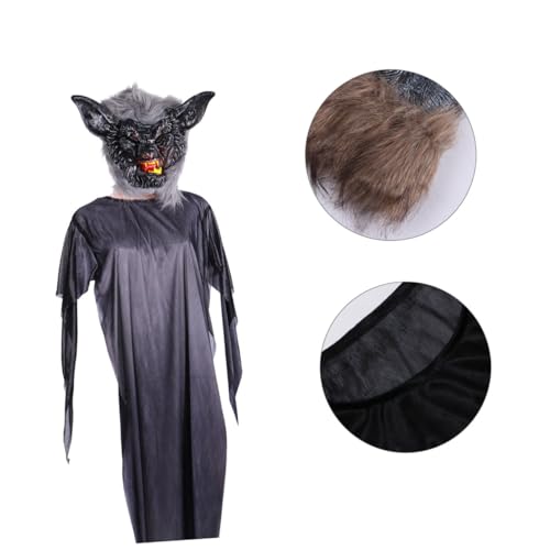 VALICLUD 1 Set 3 Teiliger Halloween Cosplay Anzug Wolfskostüm Werwolfmaske Halloween Geisterkostüm Halloween Kostüme Wolfsmaskenhandschuhe Halloween Kostüm Kits Halloween von VALICLUD