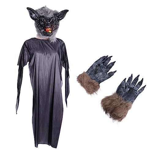 VALICLUD 1 Set 3 Teiliges Halloween Kostüm Set Wolfsmaske Handschuhe Gruselmasken Für Erwachsene Realistisches Halloween Horror Werwolf Kostüm Gruselige Halloween Kostüme Werwolf VALICLUD 1 Set 3 Teiliges Halloween Kostüm Set Wolfsmaske Handschuhe Gruselmasken Für Erwachsene Realistisches Halloween Horror Werwolf Kostüm Gruselige Halloween Kostüme Werwolf von VALICLUD