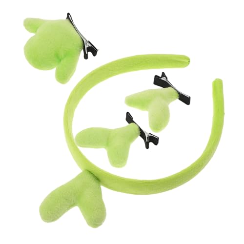 VALICLUD 1 Set Bean Sprout Stirnband: Süßes Grünes Pflanzenhaarband, Haarspangen, Lustiges Kaktus-haar-accessoire, Kopfbedeckung Für Cosplay, Party, Hautpflege von VALICLUD