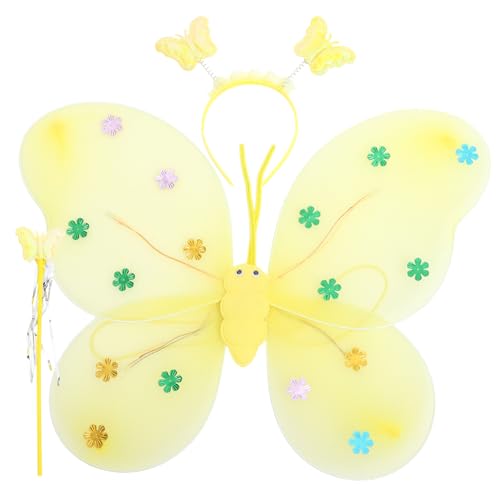 VALICLUD 1 Set Feen-schmetterlings-kostüm, Schmetterlingsflügel, Kleines Mädchen, Schmetterlings-stirnband, Feenstab-stirnband Ohne Batterie von VALICLUD