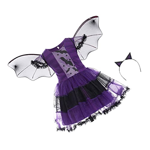 VALICLUD Halloween Kostüm Kinder Halloween Deko Party Halloween Kostü Ädchen Hexen Cosplay Umhang Für Halloween Feier Lustiges Kostü Für Ideal Für Bühnenaufführungen Und Kostümpartys von VALICLUD