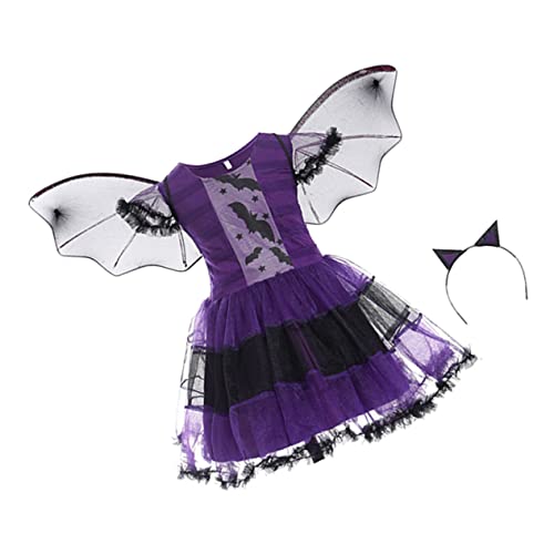 VALICLUD Halloween-kostüme Für Kinder 1 Set Halloween Hexenkostü Cosplay Outfit Mit Umhang Für Ädchen Ideales Verkleidungszubehör Für Halloween Feiern Und Karneval Kinder Kostüm Halloween von VALICLUD