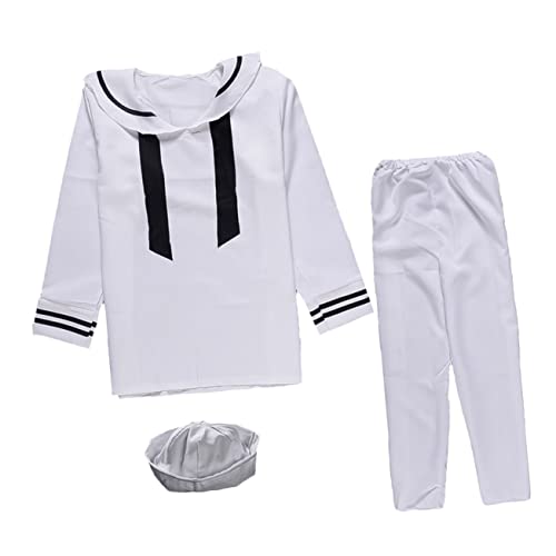 VALICLUD 1 Set Halloween Männliche Marineuniform Kostüme Cosplay Männer Matrosenkostüm Für Männer Anzug Outfits Weiß Polyester Polyester VALICLUD 1 Set Halloween Männliche Marineuniform Kostüme Cosplay Männer Matrosenkostüm Für Männer Anzug Outfits Weiß Polyester Polyester von VALICLUD