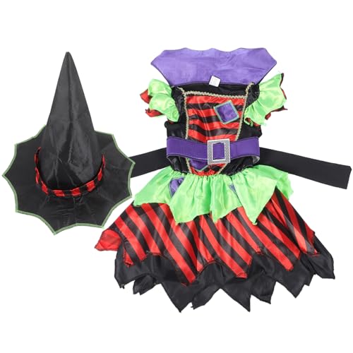 VALICLUD 1 Set Hexen Outfit Kostüm Hexerei Individuelles Kleid Gothic Hexenhut Halloween Zubehör Party Hexen Outfit Party Hüte Polyester von VALICLUD