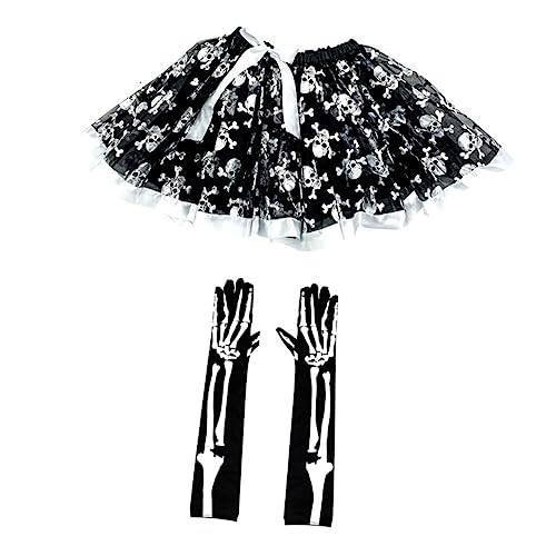 VALICLUD 1 Set Mädchen Kostüme Halloween Geist Tutu Rock Cosplay Verkleidung Performance Requisite Cosplay Maskerade Kopfbedeckung Zubehör Karneval Outfit Kleinkind Kleid Stoff von VALICLUD