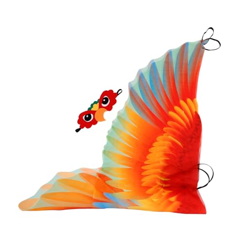 VALICLUD 1 Set Papagei Flügel Kostü Vogel Umhang Mit Kopfstück Für Rollenspiele Und Partys Bequeme Cloak Wings Für Größe von VALICLUD