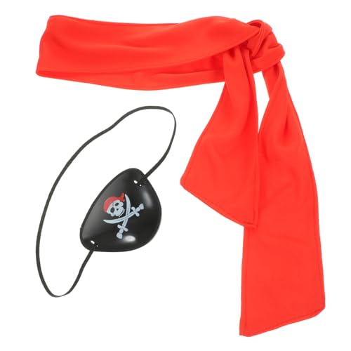 VALICLUD 1 Set Piraten Augenbrauen Set Piratenkostüm Kinderkostüme Hut Piratenkostüm Herren Dunkel Erwachsene Halloween Piraten Bandana Stirnband Piratenkostüm Damen Haarbänder von VALICLUD