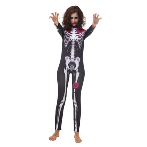 VALICLUD 1 Set Siamesische Hosen Für Frauen Erwachsene Halloween Skelett Rollenspiele von VALICLUD