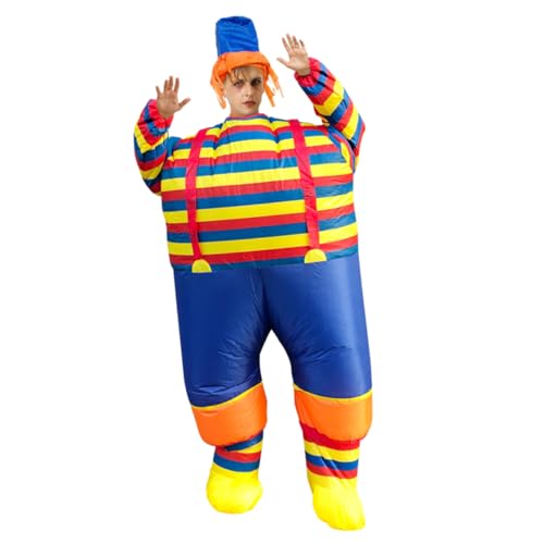 VALICLUD 1 Stück Aufblasbares Clown Kostüm für Erwachsene Lustiges Party Outfit für Halloween Karneval Cosplay Leicht an Auszuziehen Strapazierfähiges Material Bunten Farben VALICLUD 1 Stück Aufblasbares Clown Kostüm für Erwachsene Lustiges Party Outfit für Halloween Karneval Cosplay Leicht an Auszuziehen Strapazierfähiges Material Bunten Farben von VALICLUD