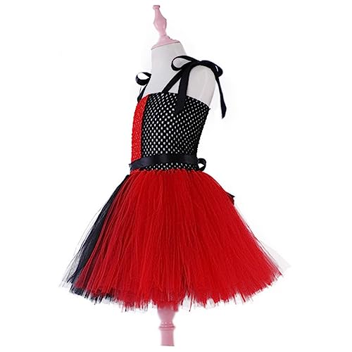 VALICLUD 1 Stück Clown-cosplay-rock Rotes Weihnachts-tutu Weihnachts-tutu-outfit Weihnachtskleid Aus Tüll Kostüm Kleinkind Weihnachts-tutu-kleid Clownkleid Performance-kleid von VALICLUD
