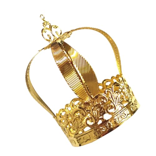 VALICLUD 1 Stück Crown Cake Decoration für Kindergeburtstag Goldene Krone Tortenaufsatz aus Vielseitig Einsetzbar Party Deko oder Kopfschmuck für Kleine Feiern VALICLUD 1 Stück Crown Cake Decoration für Kindergeburtstag Goldene Krone Tortenaufsatz aus Vielseitig Einsetzbar Party Deko oder Kopfschmuck für Kleine Feiern von VALICLUD