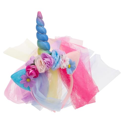 VALICLUD 1 Stück Einhorn Haarreif mit Schleier Party Kopfschmuck für Mädchen Süße Haaraccessoires für Geburtstagsfeiern und Cosplay VALICLUD 1 Stück Einhorn Haarreif mit Schleier Party Kopfschmuck für Mädchen Süße Haaraccessoires für Geburtstagsfeiern und Cosplay von VALICLUD