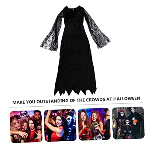 VALICLUD 1 Stück Halloween Bühnenkostüm Maskerade Kleidung Hexenkostüm Kostüme Ausgefallenes Hexenkleid Halloween Kostüm Halloween Outfit Schwarzes Mädchen Maskerade Outfit von VALICLUD