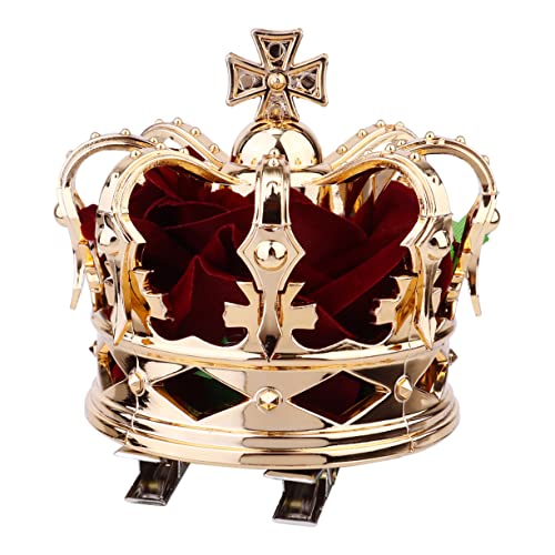 VALICLUD 1 Stück Halloween Dreidimensionale Goldene Krone Haarspange für Cosplay und Partys Haaraccessoire für Königin und Prinzessin von VALICLUD