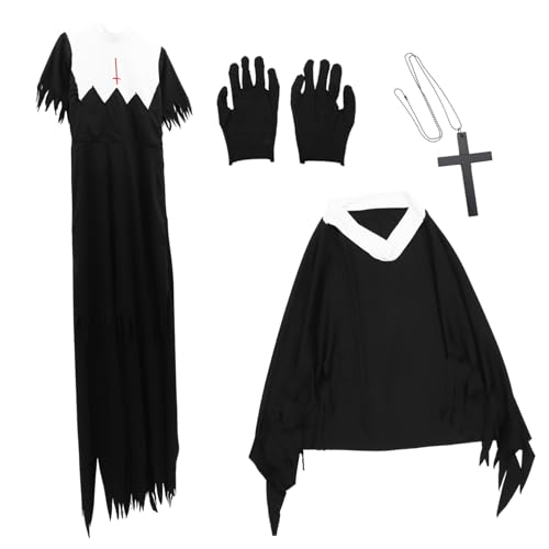 VALICLUD 1PC Halloween Zombie Nonnenkostü Für Erwachsene Gruselige Partyuniform Für Karneval Und Halloween Größe Ideal Für Kostümpartys Und Verkleidungen VALICLUD 1PC Halloween Zombie Nonnenkostü Für Erwachsene Gruselige Partyuniform Für Karneval Und Halloween Größe Ideal Für Kostümpartys Und Verkleidungen von VALICLUD