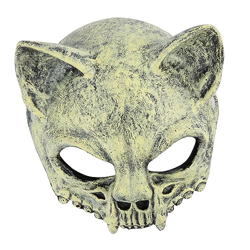 VALICLUD 1 Stück Halloween-Schädel-Maske halloween costume halloween kleidung costume de halloween Halloweenkostüm lustige Kopfmaske Kostümmaske für Cosplay Halloween-Maske PU-Schaum Yellow von VALICLUD