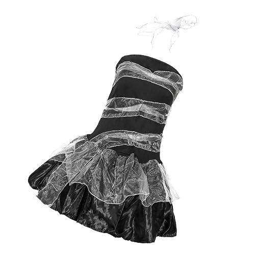 VALICLUD 1 Stück Kleid + Band Kostüme Für Frauen Zombie Halloween -kleid Geisterspinnenkostüm Mädchen Halloween-kleid Für Frauen Teufelskleid Halloweenkostüm Black Polyester VALICLUD 1 Stück Kleid + Band Kostüme Für Frauen Zombie Halloween -kleid Geisterspinnenkostüm Mädchen Halloween-kleid Für Frauen Teufelskleid Halloweenkostüm Black Polyester von VALICLUD