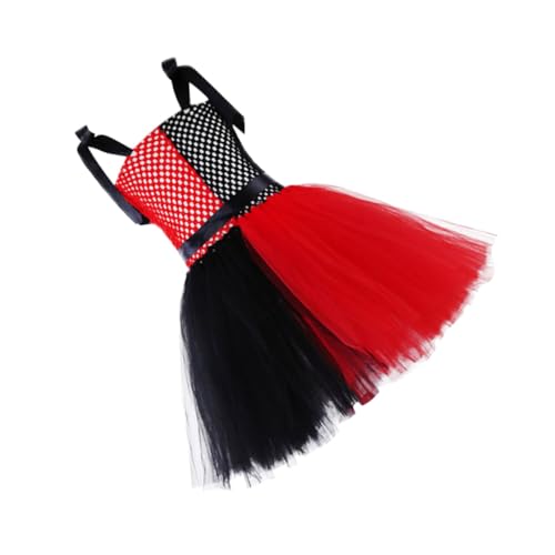 VALICLUD 1 Stück Mädchenkleid aus kinderkostüme halloween kinderkostum halloween Weihnachts-Tutu-Outfit Weihnachtskleid aus Tüll Performance-Kleid Clownskleid für Mädchen Clownkleid von VALICLUD