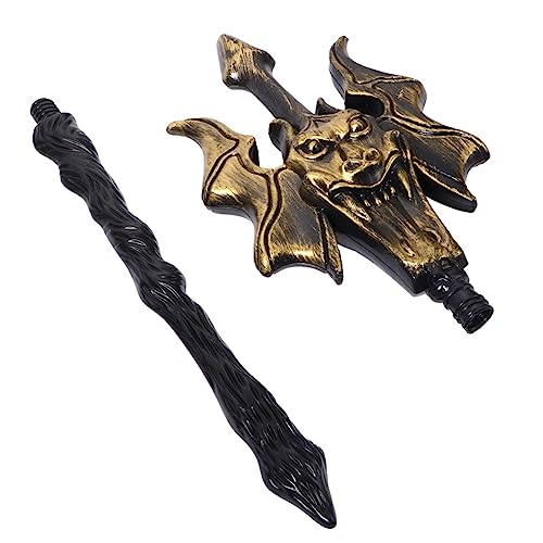 VALICLUD 1 Stück Simulierte Waffenmagiegabel Halloween Costume Halloween Kleidung Halloween kostün Halloween Kostüm Teufelsgabel Halloween-Cosplay-Requisiten Plastik Golden von VALICLUD
