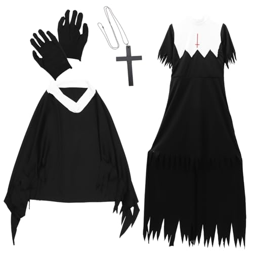 VALICLUD 1 Stück Zombie Nonne Kostüm Nonne-halloween-kostüm Gruseliges Nonnenkostüm Das Nonnenkostüm Gruseliges Halloween Zombie-halloween-kostüm Beängstigend Outfit Black Baumwollmischung VALICLUD 1 Stück Zombie Nonne Kostüm Nonne-halloween-kostüm Gruseliges Nonnenkostüm Das Nonnenkostüm Gruseliges Halloween Zombie-halloween-kostüm Beängstigend Outfit Black Baumwollmischung von VALICLUD