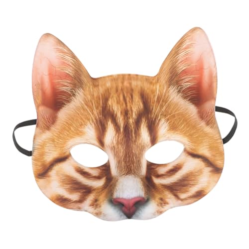 VALICLUD 1 Stück lustige Katzenmaske Halloween Maske Halloween Masken Halbgesichtsmaske Kostüme Kleidung Maske für Katzen Gesicht Cosplay von VALICLUD