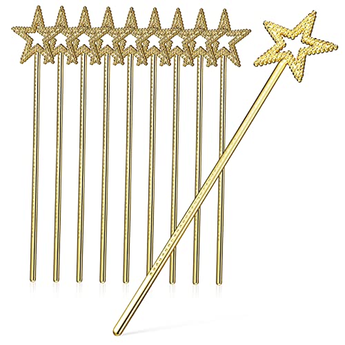 VALICLUD 10 STK Requisiten Zauberstäbe Stöcke metallische Sternstäbe Flash-Kostüm Dekoration Weihnachten zauberhaf Pentagramm-Fee-Zauberstäbe Anzieh-Zauberstäbe Partyzubehör Plastik von VALICLUD