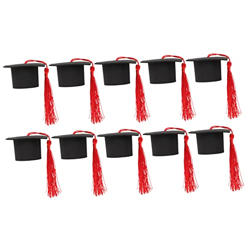 VALICLUD 10 Stück Cap Graduation Cake Topper abschlussfeier graduation cap Party Zu hochzeitskleid absolventenhut Kleine Abschlusskappe für Kuchentopper Grad-Cap-Topper Polyester rot VALICLUD 10 Stück Cap Graduation Cake Topper abschlussfeier graduation cap Party Zu hochzeitskleid absolventenhut Kleine Abschlusskappe für Kuchentopper Grad-Cap-Topper Polyester rot von VALICLUD