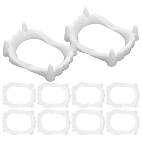 VALICLUD 10 Stück Halloween Vampir Zähne Vampir Zähne Harz Fake Zähne Halloween Party Cosplay Requisite Horror Falsche Zähne Fake Zahnersatz von VALICLUD