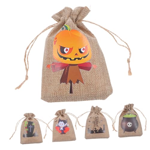 VALICLUD 10 Stück Halloween-süßigkeitsbeutel Goody Bags Kürbis-süßigkeiten-tasche Halloween-kekstüte Schmuckbeutel Schöne Taschen Bettwäsche Aus Baumwolle von VALICLUD