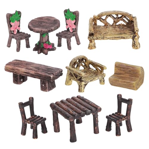 VALICLUD 10 Stück Miniatur Gartenmöbel Teilig Resin Mikro Landschaft Figuren Robust Farbecht Vielseitig für Puppenhaus Feengarten Miniaturgärten Tischdeko Regalgestaltung VALICLUD 10 Stück Miniatur Gartenmöbel Teilig Resin Mikro Landschaft Figuren Robust Farbecht Vielseitig für Puppenhaus Feengarten Miniaturgärten Tischdeko Regalgestaltung von VALICLUD