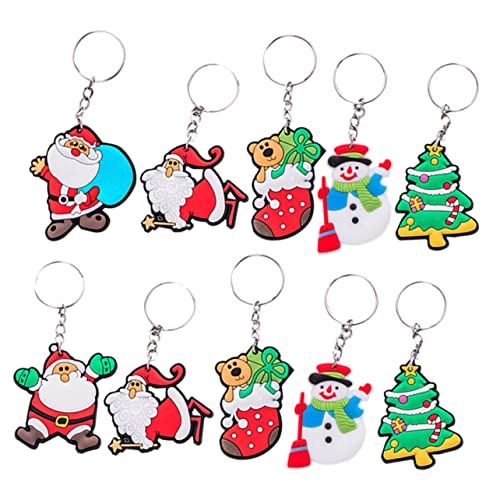 VALICLUD 10 Stück Santa Claus Schlüsselanhänger Weihnachtliche Key Hanging Decoration Kreative Weihnachtsmann Figur Schlüsselringe Robuste Anhänger für Schlüssel und Taschen VALICLUD 10 Stück Santa Claus Schlüsselanhänger Weihnachtliche Key Hanging Decoration Kreative Weihnachtsmann Figur Schlüsselringe Robuste Anhänger für Schlüssel und Taschen von VALICLUD