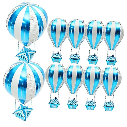 VALICLUD 10 Stück Teiliges Aluminiumfolie Heißluftballon Dekorationsset Blaue Hot Air Balloon Partydeko für Kindergeburtstag Shower und Karneval Reißfest und Farbbeständig Fotohintergrund VALICLUD 10 Stück Teiliges Aluminiumfolie Heißluftballon Dekorationsset Blaue Hot Air Balloon Partydeko für Kindergeburtstag Shower und Karneval Reißfest und Farbbeständig Fotohintergrund von VALICLUD