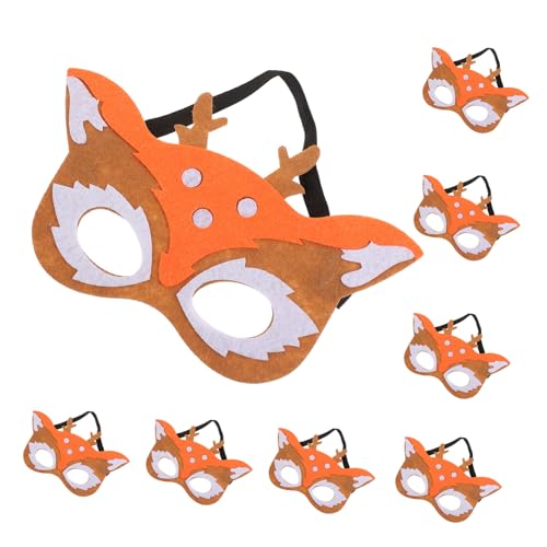 VALICLUD 10 Stück Teiliges Cartoon Tiermasken Cosplay Masken Niedliche Hirschform Hautfreundlich Atmungsaktiv Robust für Halloween Kostümparty Karneval Kinderfest und Bühnenaufführungen von VALICLUD