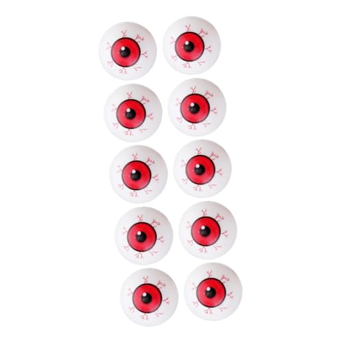 VALICLUD 10 Stück Teiliges Halloween Grusel Deko mit Realistischen Blutroten Augäpfeln Detailgetreue Party Requisiten und Tragbaren Fake Eyes für Halloween Party Trick Treat Tütenfüllung von VALICLUD