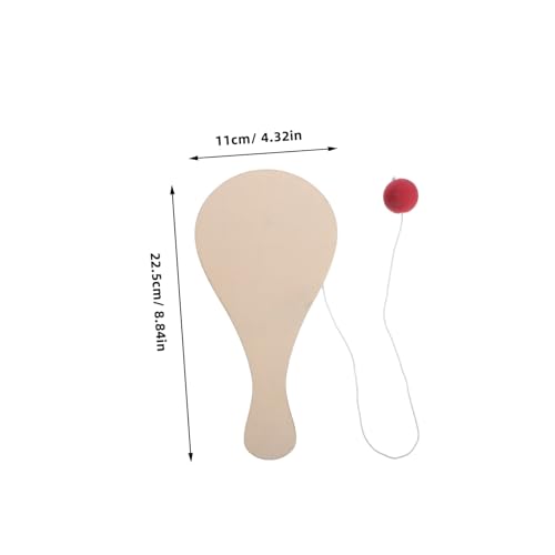 VALICLUD 10 Stück Teiliges Holz Paddle Ball mit Ball DIY Bemalung für Kreatives Indoor Fördert Konzentration und Eltern Junge Mädchen Aktivitäten bei Kindergeburtstagen von VALICLUD