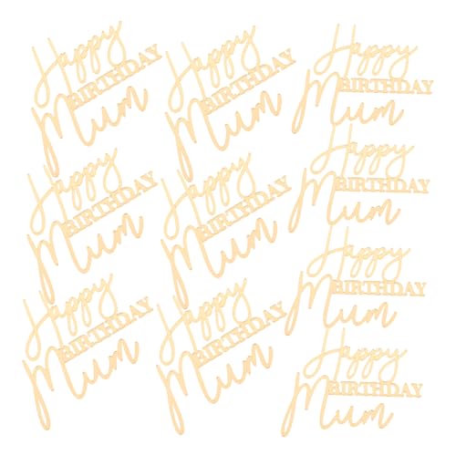 VALICLUD 10 Stück Teiliges Kuchen Cake Topper Happy Birthday Mom Wiederverwendbare Muttertags-tortenstecker Leichte Geburtstagsdeko für Frauen Kuchenfeier von VALICLUD