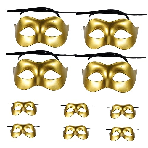 VALICLUD 10 Stücke Kostüm Masken Halloween Masken Kunststoff Goldene Frauen Maskerade Maske Maskerade Maske Requisiten von VALICLUD