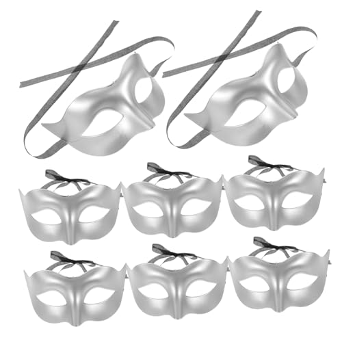 VALICLUD 10 Stücke Kunststoff Kostüm Maske Festival Erwachsene Masken Maske Requisiten Silber Halloween Lieferungen von VALICLUD