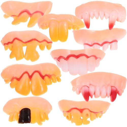 VALICLUD 10-teiliges Lustiges Witz-zähne-Set, Goofy Buck, Hässliche, Schlechte Zähne, Kostüm-Requisiten für Halloween Und Partys VALICLUD 10-teiliges Lustiges Witz-zähne-Set, Goofy Buck, Hässliche, Schlechte Zähne, Kostüm-Requisiten für Halloween Und Partys von VALICLUD
