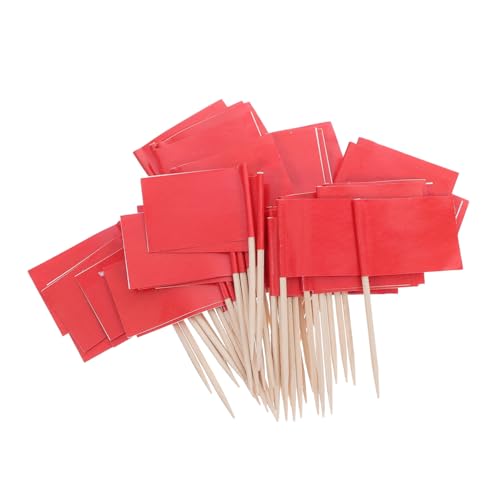VALICLUD 100 Stück Mini Zahnstocher Flaggen in Rot Essens Käsemarker Fähnchen für Party Snack Dessert und Cupcake Dekoration Vielseitige Food Picks für Veranstaltungen und Outdoor einsätze VALICLUD 100 Stück Mini Zahnstocher Flaggen in Rot Essens Käsemarker Fähnchen für Party Snack Dessert und Cupcake Dekoration Vielseitige Food Picks für Veranstaltungen und Outdoor einsätze von VALICLUD